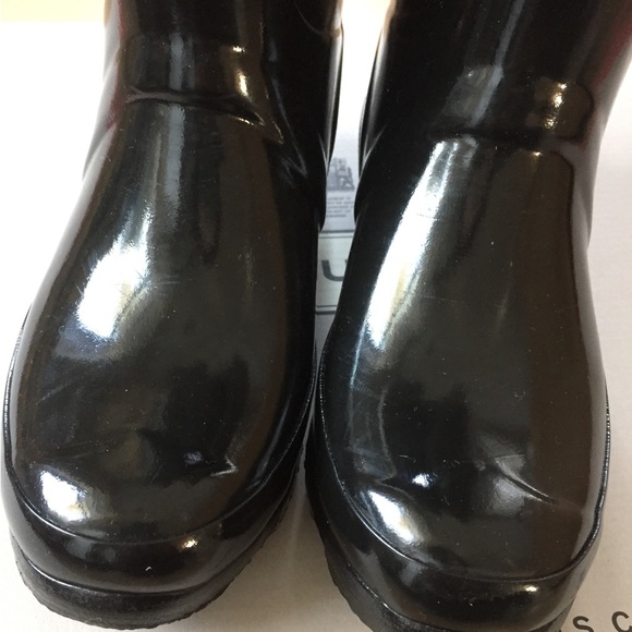 Hunter black gloss huntress boots (runs large) - Picture 4 of 11